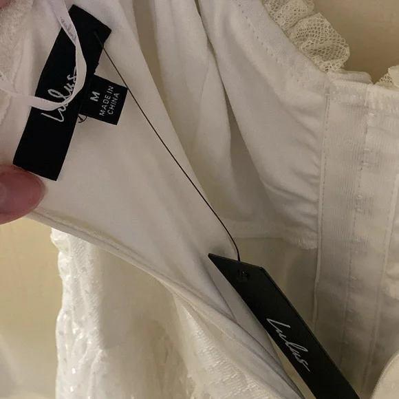 White Midi Dress medium Lulus - Picture 3 of 7